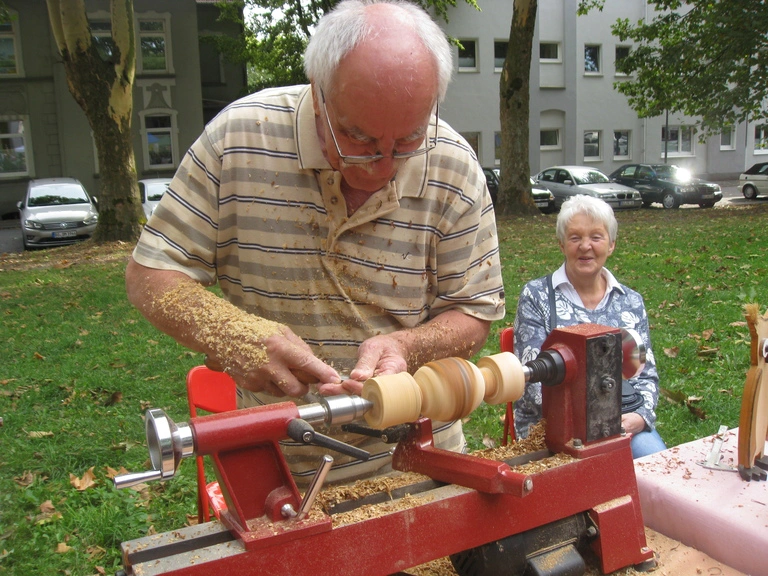 Flohmarkt, Präsentation an der Drehbank 25.8.2025
