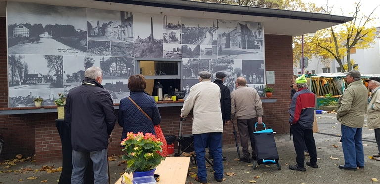 Marktbude, Kultbude des Vereins Gerther Treff. Neue Gestaltung Zeitreise durch Gerthe