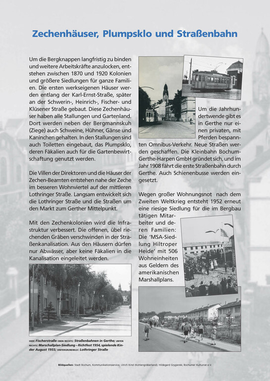 Zeitreise, Zechenhäuser, Plumpsklo und Straßenbahnen