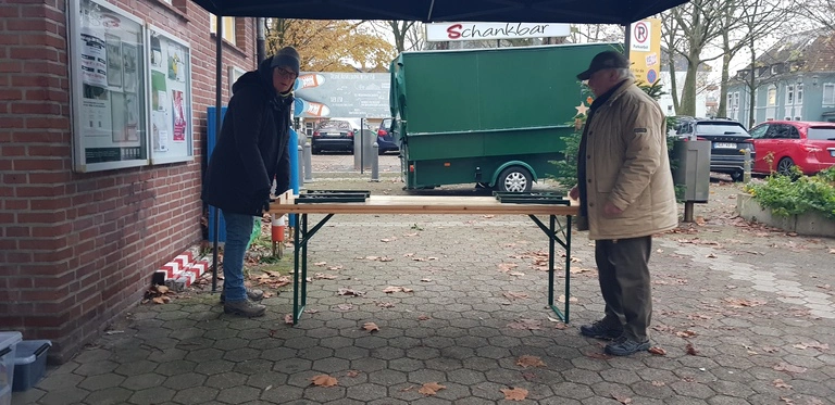 Weihnachtsmarkt am 01.12.2023 Aufbauteam