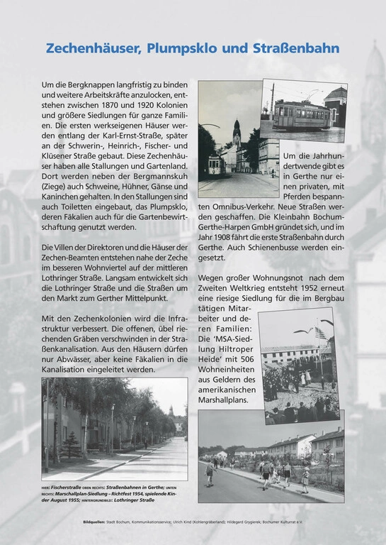 Zeitreise, Zechenhäuser, Plumpsklo und Straßenbahnen