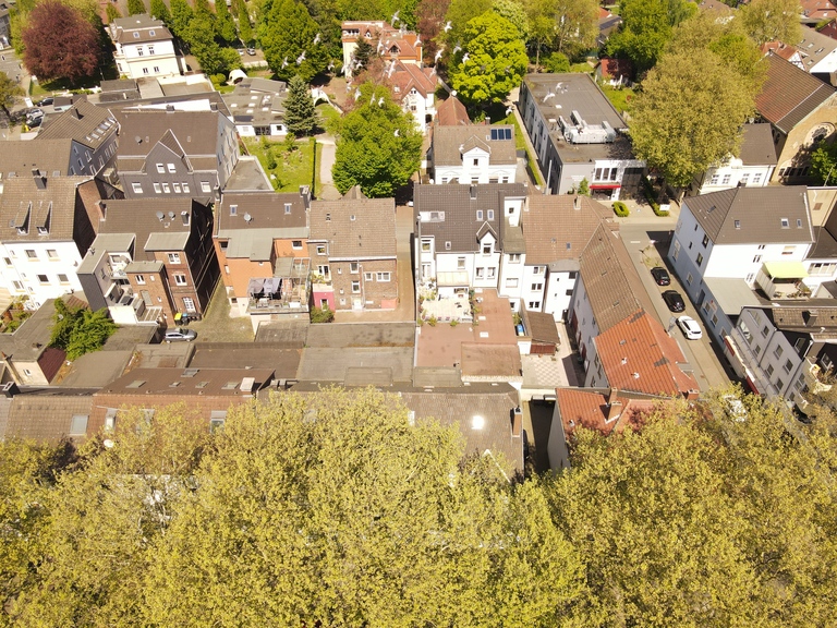 Vom Marktplatz Gerthe mit einer Drohne nach Norden fotografiert