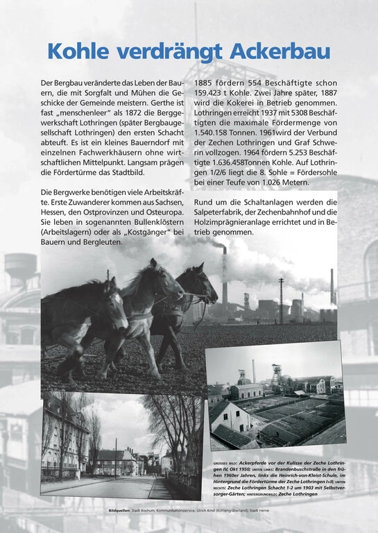 Gerther Zeitreise 2022 Tafel 06 Kohle verdrängt Ackerbau