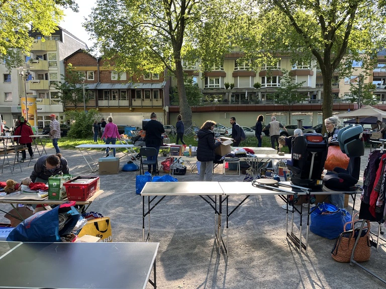Flohmarkt am 10.05.2025, Aufbau