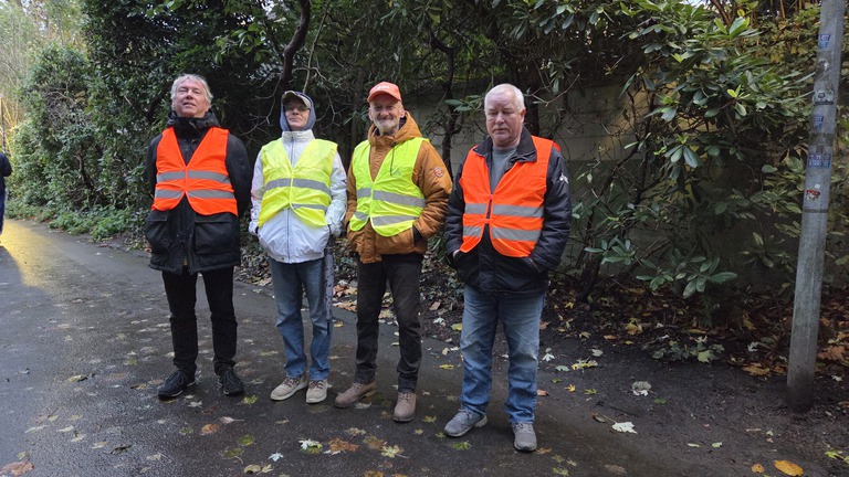 Erster Lichterlauf am 26.10.25 Ordner Team zur Sicherung des Lichter Zuges
