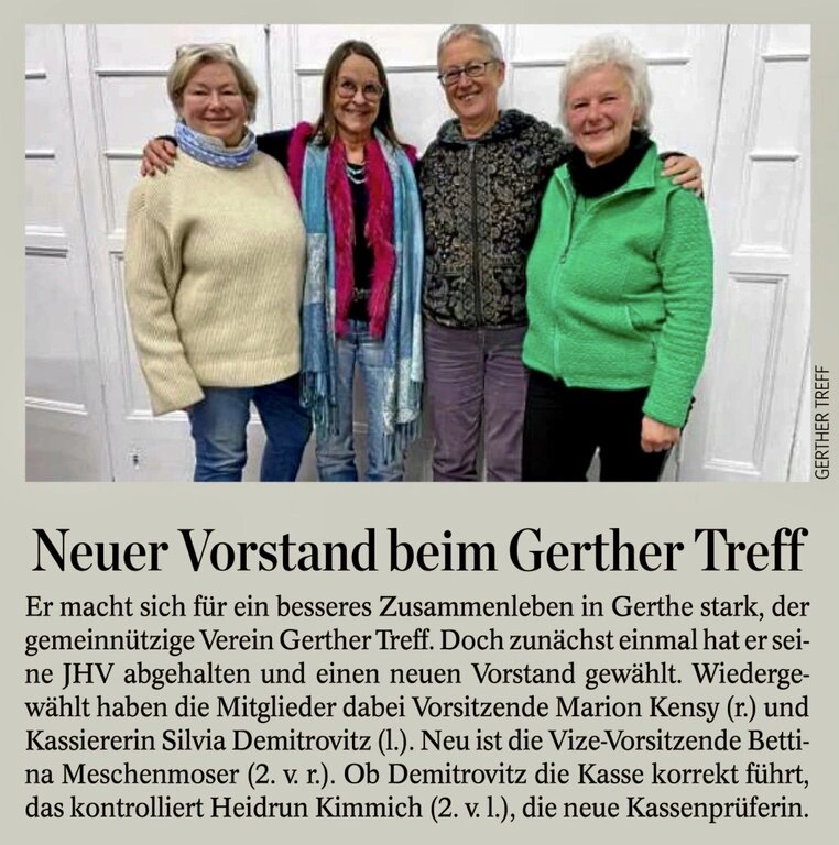 Verein am 2024 Vorstand frisch gewählt