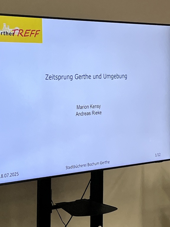1. Vorstellung des Projekts Zeitsprung am 18.07.2025 in der Zweigbücherei Gerthe