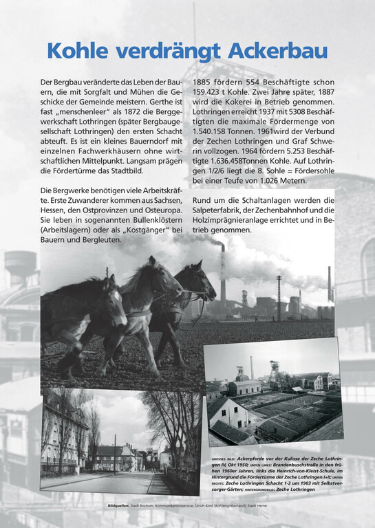 Gerther Zeitreise 2022 Tafel 06 Kohle verdrängt Ackerbau